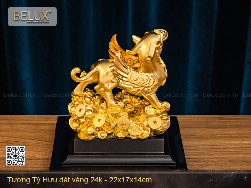 Tượng Tỳ Hưu Dát Vàng 24k – Tuyệt Tác Chiêu Tài Khai Vận Và Nghệ Thuật Decor Đẳng Cấp